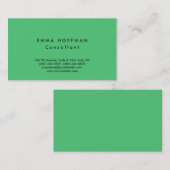 Paris Green Stilvoll Schlicht Classical Visitenkarte (Vorne/Hinten)