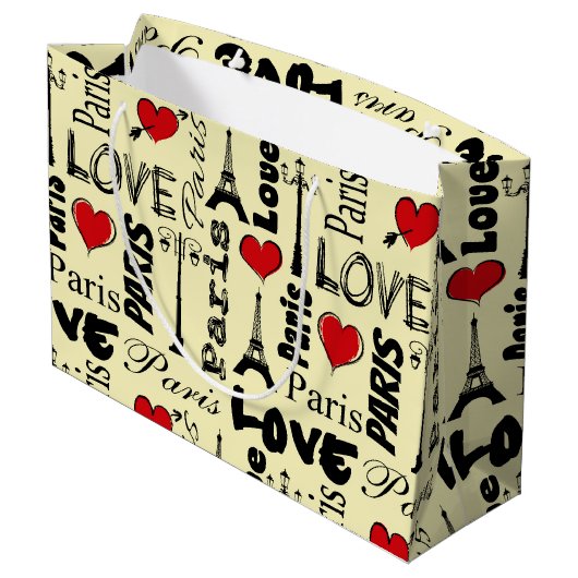 Paris Große Geschenktüte (Rückseite Schrägansicht)