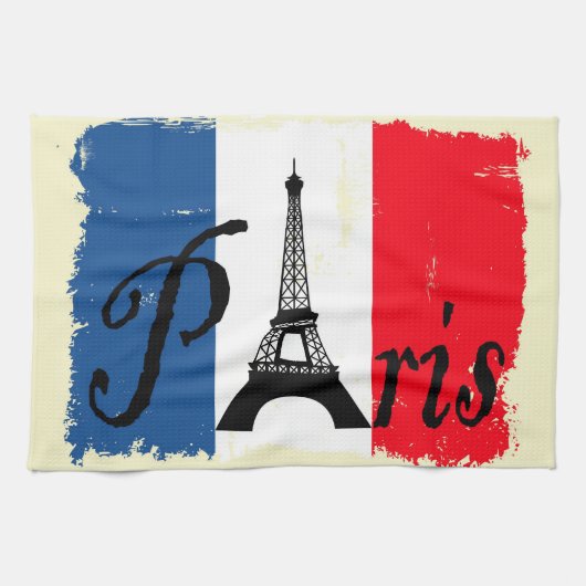 Paris grunge geschirrtuch (Horizontal)
