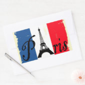 Paris grunge rechteckiger aufkleber (Umschlag)