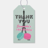 Paris Happy Birthday Vielen Dank für Ihr Geschenk Geschenkanhänger (Vorderseite)