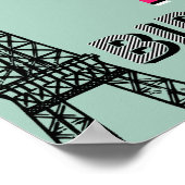 Paris Happy Birthday Welcome Poster Sign (Ecke)