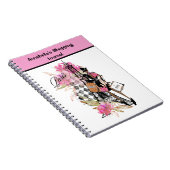 Paris Harlequin Shopping Girl Notizblock (Rechte Seite)