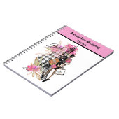 Paris Harlequin Shopping Girl Notizblock (Linke Seite)