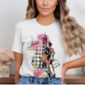 Paris Harlequin Shopping Girl T - Shirt