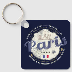 Paris Hauptstadt Frankreich Eiffelturm Vintag Souv Schlüsselanhänger