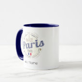 Paris Hauptstadt Frankreich Eiffelturm Vintag Souv Tasse (Vorderseite Links)