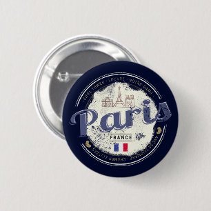 Paris Hauptstadt Frankreich Eiffelturm Vintage Sou Button