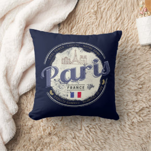 Paris Hauptstadt Frankreich Eiffelturm Vintage Sou Kissen