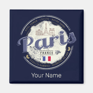 Paris Hauptstadt Frankreich Eiffelturm Vintage Sou Magnet