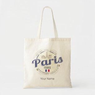 Paris Hauptstadt Frankreich Eiffelturm Vintage Sou Tragetasche