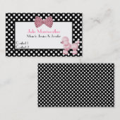 Paris-Hautecouture-Rosa-Pudel-Mama-Telefonkarte Telefonnummerkarte (Vorne/Hinten)