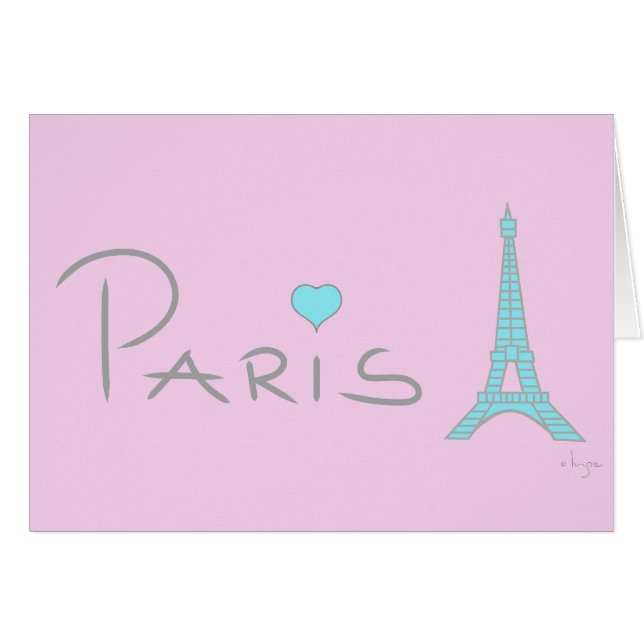 Paris Heart Eiffel Tower (Vorderseite (Horizontal))