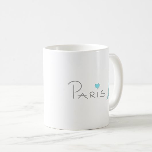 Paris Heart Eiffel Tower Kaffeetasse (VorderseiteRechts)