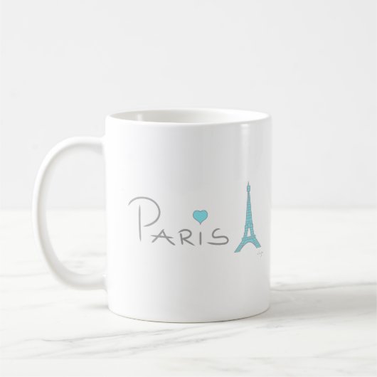 Paris Heart Eiffel Tower Kaffeetasse (Links)