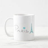 Paris Heart Eiffel Tower Kaffeetasse (Links)