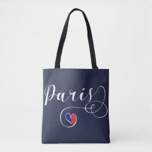 Paris Heart Grocertasche, Frankreich Tasche