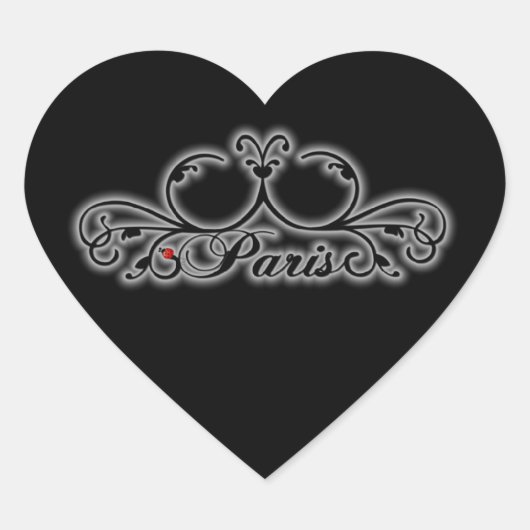 Paris Heart Shaped Stickers (Vorderseite)