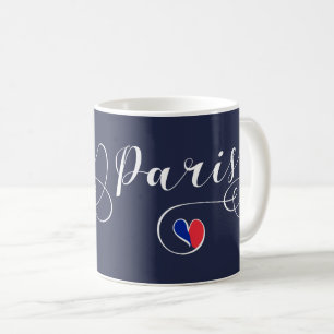 Paris Heart Tasse, Frankreich Kaffeetasse