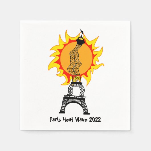 Paris Heat Wave 2022 Napkins Serviette (Vorderseite)