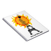 Paris Heat Wave 2022 Notebook Notizblock (Rechte Seite)