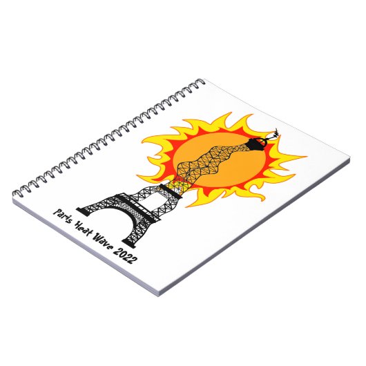 Paris Heat Wave 2022 Notebook Notizblock (Linke Seite)