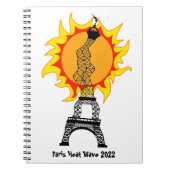 Paris Heat Wave 2022 Notebook Notizblock (Vorderseite)