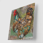 Paris Hen Clock Quadratische Wanduhr (Winkel)