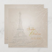 Paris, Herbst + Wintereinladungen Einladung (Vorne/Hinten)