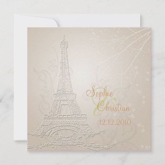 Paris, Herbst + Wintereinladungen Einladung (Vorderseite)