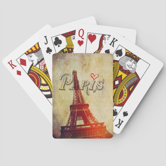 Paris Herz Spielkarten (Rückseite)