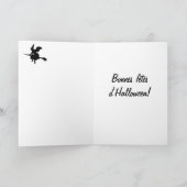 Paris-Hexe-Halloween-Karte Karte (Innenseite)