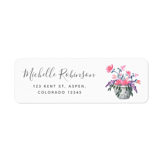 Paris Hochzeit-Aquarell-Wildblumen (Vorne)