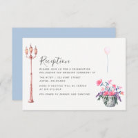 Paris Hochzeit Aquarell Wildblumen Empfang