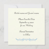 Paris Hochzeit-Blauer Eiffelturm Save the Date Kar (Rückseite)