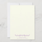 Paris Hochzeit lila Eiffelturm Brautparty Einladung (Rückseite)