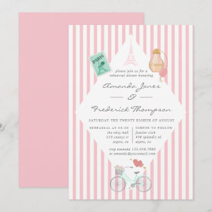 Paris Hochzeitsprobe-Dinner Einladung