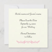 Paris Hochzeitsrosa Eiffelturm Save the Date (Rückseite)