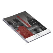 Paris Höhenunterschiede nach Nacht - Rot Notizblock (Rechte Seite)