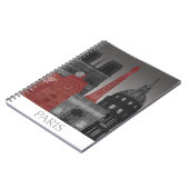 Paris Höhenunterschiede nach Nacht - Rot Notizblock (Linke Seite)