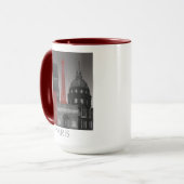 Paris Höhenunterschiede nach Nacht - Rot Tasse (Vorderseite Links)