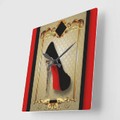 Paris-hoher Absatz Quadratische Wanduhr (Winkel)