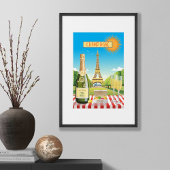 Paris Holiday Champagne Personalisiert Print Poster