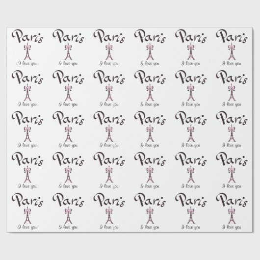 PARIS I LIEBE GESCHENKPAPIER (Flach)