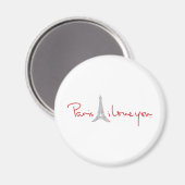 Paris I Liebe Magnet (Vorderseite/Rückseite)