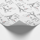 Paris I Liebe Muster-ID914 Geschenkpapier (Ecke)