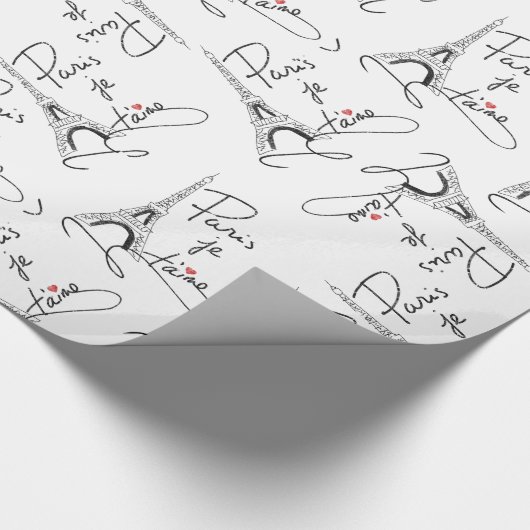 Paris I Liebe Muster-ID914 Geschenkpapier (Ecke)