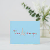 Paris I Liebe Postkarte (Stehend Vorderseite)