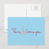 Paris I Liebe Postkarte (Vorne/Hinten)