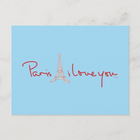 Paris I Liebe Postkarte (Vorderseite)